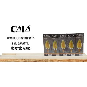 Resim Cata CT-4280 4W E14 Rustik LED Dekoratif Buji Ampul 4'lü Paket 