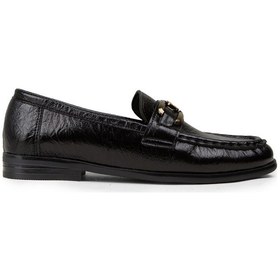 Resim Deery Kadın Siyah Toka Detaylı Loafer Ayakkabı - K0040zsyhc01 