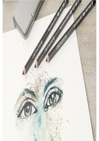 Resim Van Dyck A5 300gr 20 Yp Cretacolor 6'lı Aquarell Sulandırılabilir Fırçalı Eskiz Dereceli Çizim Seti 
