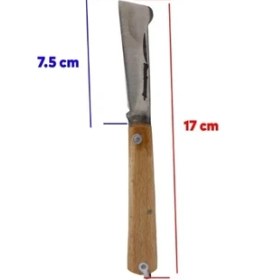 Resim İlk El Grup Ieg™ Aşı Bıçağı Profesyonel Çelik Tepeli Uçlu Bağ Ağaç Budama Aşı Çakısı 170 mm Ah 