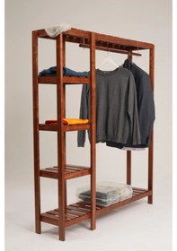 Resim Gjest Gerçek Maun Ağacı Açık Giysi Dolabı Maun Ağacı 