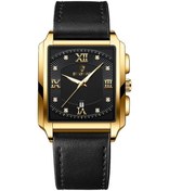 Resim Sones Yazole 520 Basit Kadranlı Su Geçirmez Kuvars Hareket Saati Siyah+siyah 