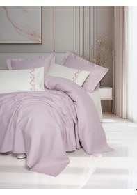 Resim Serenity Bambu Çift Kişilik Pike Takımı Vaila Lila - Pyrz-582242 Renkli 