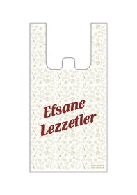 Resim Hışır Poşet Orta Boy 26x48 Cm Efsane Lezzetler 100 Adet 