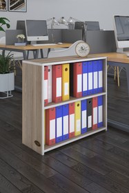 Resim Kenzlife Klasörlük Raflı Burutay Crd 70*80*30 Kitaplık Ofis Arkalıksız 
