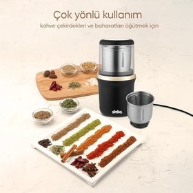 Resim Sinbo SCM-2982 Elektrikli Kahve ve Baharat Öğütücü – 200W Motor, 2 Hazneli (4 + 2 Bıçak), 100 gr Kapasiteli Paslanmaz Çelik Değirmen 