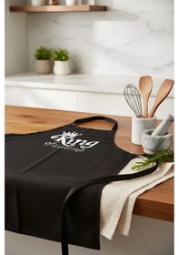 Resim Siyah Mutfak Önlüğü Renkli 