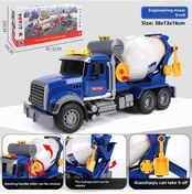 Resim Springsun Çocuklar İçin Büyük Boylu Simülasyonlu Beton Karıştırıcı Araba Oyuncağı - Dayanıklı Malzeme İle Eğitici Ve Eğlenceli Oyun Deneyimi 52 Parça Karıştırıcı 52p 