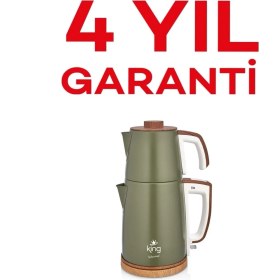 Resim Haki Renkli Çay Makinesi KCM336, Pratik ve Şık Tasarım 