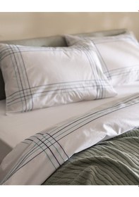 Resim Madame Coco Holly Çift Kişilik %100 Pamuk Nevresim Takımı - Beyaz/turkuaz 8684427205181 Çok Renkli 