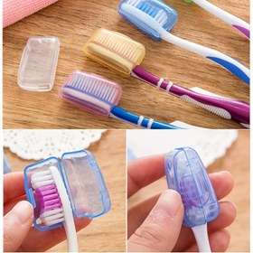Resim 5'li Çok Renkli Aseptik Diş Fırçası Kılıfları - Hijyenik, Fırçaları Temiz & Taze Tutuyor Ev & Seyahat Kullanımı İçin 