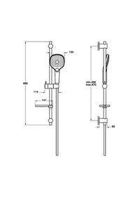 Resim Artema Bliss A4577536 Square 3f, El Duş Takımı, Mat Siyah 