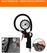 Resim Letsii Hassas Manometreli Saatli Hava Tabancası 0 8.5 Bar / 0 120 Psi 