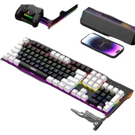 Resim Fsfyb Yeni Aoc GK410 Mekanik Klavye Mavi Eksen Siyah Eksen Çay Eksen Kırmızı Eksen Oyun Dizüstü Bilgisayar Ofis Klavyesi (Yurt Dışından) 