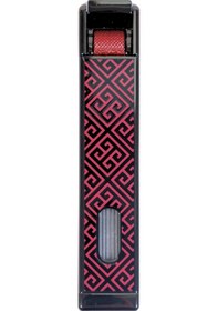 Resim Parmida Tek Torch Pürmüz Gunmetal-kırmızı Desenli Metal Puro Çakmağı 