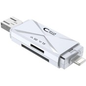 Resim Ads-208 8 Pin+usb+micro Usb Çok Function Card Reader Silver 