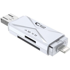 Resim Ads-208 8 Pin+usb+micro Usb Çok Function Card Reader Silver 