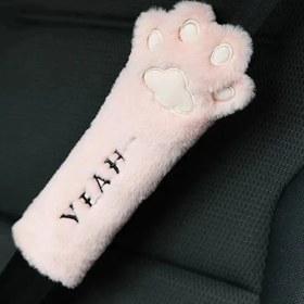 Resim Cdwishbest Pembe-Kayış Tarzı Sevimli Kedi Tırmığı Araba Yastık Kafalık Boyun Yastık Koltuk Sırt Desteği Seyahat Yastık Masaj Yorgunluğu Rahatlatmak Için Evrensel (Yurt Dışından) 