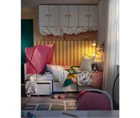 Resim Ikea Sufflett Yatak Tentesi, Pembe, 70/80/90 