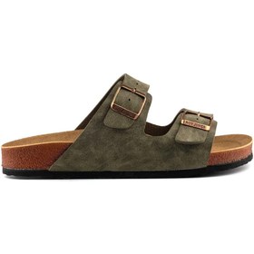 Resim Roy Jones Unisex Ortopedik Tabanlı Konfor Modeli Terlik Çift Bantlı Tokalı Günlük Rahat Dışarı Ev Içi Terliği 