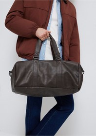 Resim Mavi Kahverengi Suni Deri Spor Çantası 0911571-70246 