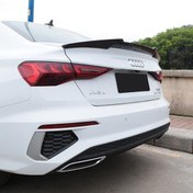 Resim Audi A3 2021 + Sedan Uyumlu M4 Spoiler ( Pıano Black / Parlak Siyah ) 