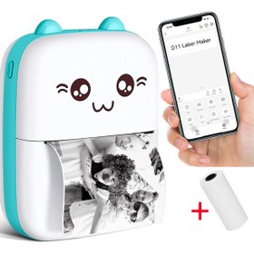 Resim TECHNOM Yeni Nesil Kablosuz Bluetooth Mini Taşınabilir Termal Fotoğraf Resim Etiket Yazıcı (MAVİ) 