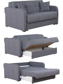 Resim Kilim Mobilya Adonis Xl Iki Kişilik Yataklı Ve Bazalı Kanepe Gri 