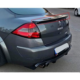 Resim Renault Megane 2 Sd Bagaj Üstü Spoiler 2002-2012 Mükemmel Görünüm Boyalı Parlak Siyah 