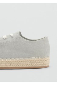 Resim MANGO Kids Bağcıklı koton espadril 