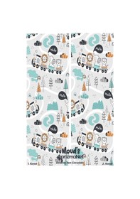 Resim Oyuncak Tren Desenli Baskılı Çocuk Ve Bebek Odası Fon Perdesi 2 Kanat - Prd-10 Çok Renkli 