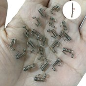 Resim 20 adet Balıkçılık Kanca Aksesuarları Yaylar, Tuzlu su balıkçılığı için Yem Balıkçı Metal Mekanizma Parçaları 