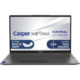 Resim CASPER Nirvana X700.1245-BV00R-G-F Intel Core i5-12450H 16GB RAM 500GB NVME SSD Windows 11 Pro 