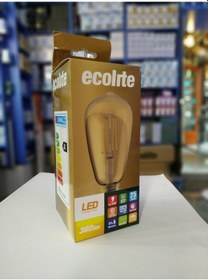 Resim Ecolite Rustik Armut Led Ampul 