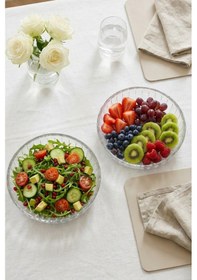 Resim Selen Concept Sieana Model El Yapımı Cam Salata Ve Meyve Kasesi 2'li Set Şeffaf 