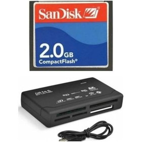 Resim Sandisk 2 GB Compact Flash Hafıza Kartı - USB 2.0 CF Kart Okuyucu 