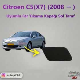 Resim AutoPit 3D Citroen C5(X7) (2008 → ) Uyumlu Far Yıkama Kapağı Sol Taraf 