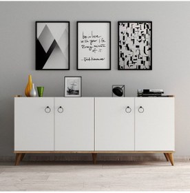 Resim Tanmob Modern Konsol Beyaz - Çam - Ksl0103 