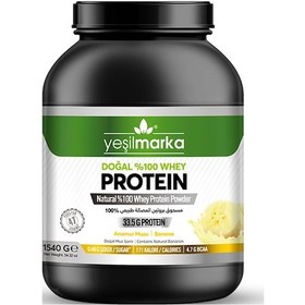 Resim Yeşilmarka Doğal Whey Protein Tozu - Anamur Muzu 1540 Gr 