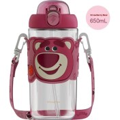Resim Black Bear Superman Çilek Ayı Serisi Yalıtımlı Kupa Yüksek Değerli Taşınabilir Sevimli Kupa Damla Geçirmez Pipetli Kur (Yurt Dışından) 