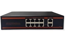 Resim Q-LINK ND1P802LF 8 PORT 10/100 POE 2 PORT 10/100 UPLİNK SWITCH 150W 