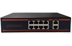 Resim Q-LINK ND1P802LF 8 PORT 10/100 POE 2 PORT 10/100 UPLİNK SWITCH 150W 