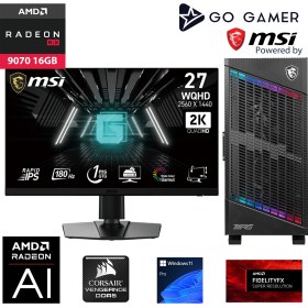 Resim Go Gamer S1086DK Intel Core I9 14900KF / 32GB 6000MHZ Ddr5 Ram / 2tb Nvme SSD 7300-7000MB-SN Gen4 / Rx 9070 16GB / 360MM Sıvı Soğutma / Msı 27" 2k 180Hz / Windows 11 Pro Masaüstü Bilgisayar 