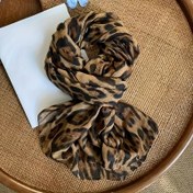 Resim Kadınlar için Bohem Leopar Baskılı Eşarp Şal - Hafif Sıcak 100% Polyester, Esnek Çok Amaçlı Plaj Çıkışları İçin Boyun Sarma & Bandana, Günlük Şık Moda Aksesuarı, Çok Yönlü Moda Parçası, Dekoratif Boyun Takısı, Kaliteli İşçilik 