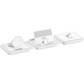 Resim Microcase Apple Uyumlu iPhone-iOS Watch-Airpods Katlanabilir Şarj Standı Beyaz AL3651 