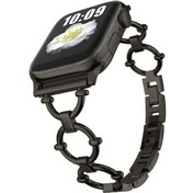 Resim ​​​Watch Ultra 49mm Kordon Uyumlu KRD-56 Metal Strap Kayış CLO- Siyah 