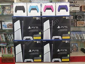 Resim Playstation 5 slim dijital model çift kollu sıfır ürün 