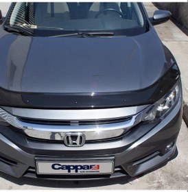 Resim Cappafe Honda Civic 10 Ön Kaput Koruma Rüzgarlık 4Mm Abs 2016-› 