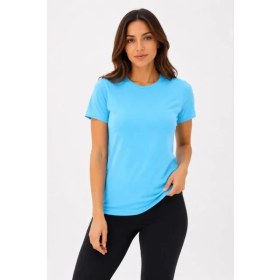 Resim Passense Basic Tişört Bisiklet Yaka Kısa Kol Günlük Yazlık Slim Fit T-Shirt - Turkuaz 