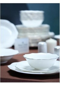 Resim Maxx Doria Star Platinum 12 Kişilik 60 Parça Yemek Takımı Pa2058 Beyaz - Platin 